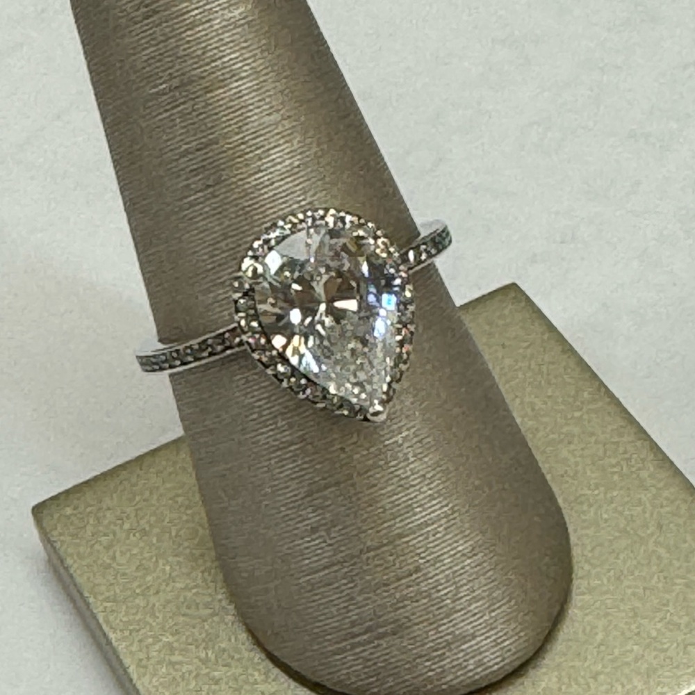 Pandora Pear Shape Silver Ring - image 4